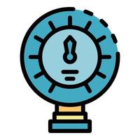 Manometer digital icon color outline vector