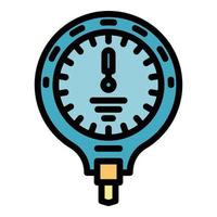 Manometer sensor icon color outline vector