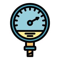 Manometer machine icon color outline vector