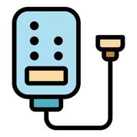 Mobile charger icon color outline vector