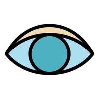 Human blind eye icon color outline vector