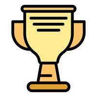 Award cup icon color outline vector