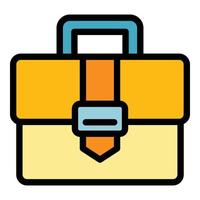 Project briefcase icon color outline vector