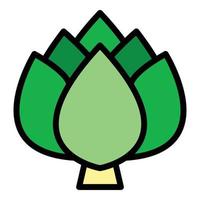 Ingredient artichoke icon color outline vector