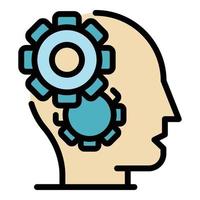 Expertise mind icon color outline vector