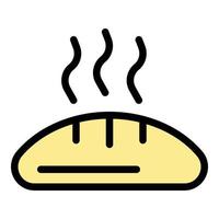 Warm bread icon color outline vector