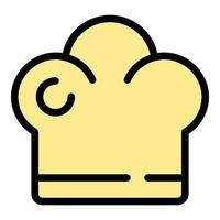 Cooks hat icon color outline vector