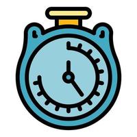 Sport stopwatch icon color outline vector