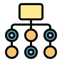 Data actualization icon color outline vector