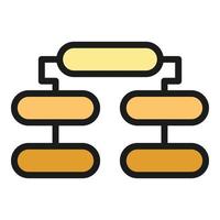 Hierarchy community icon color outline vector