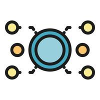 Project hierarchy icon color outline vector