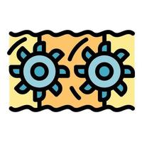 Hydro power vents icon color outline vector