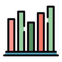 Environment graph icon color outline vector