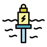 Water sea energy icon color outline vector