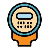Home consumption counter icon color outline vector