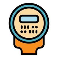 Home consumption counter icon color outline vector