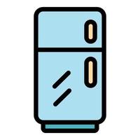 Fridge consumption icon color outline vector