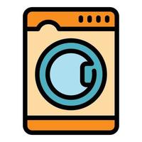 Wash machine consumption icon color outline vector