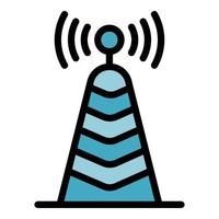 Access point icon color outline vector