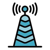 Access point icon color outline vector