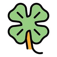 Clover icon color outline vector