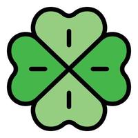 Clover botanic icon color outline vector