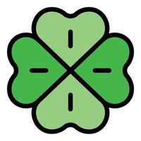 Clover botanic icon color outline vector