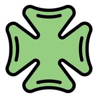 Clover celtic icon color outline vector