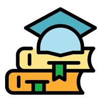 Degree materials icon color outline vector