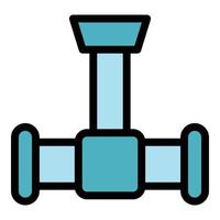 Pipe icon color outline vector