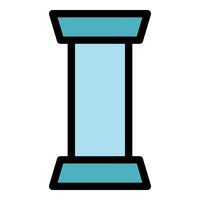 Metallic pipe icon color outline vector