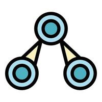Customer data icon color outline vector
