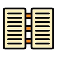 Customer database server icon color outline vector