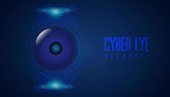 Modern Cybersecurity Technology Background with Eye vector