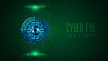 Modern Cybersecurity Technology Background with Eye vector