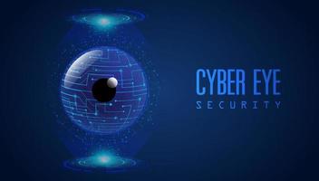 Modern Cybersecurity Technology Background with Eye vector