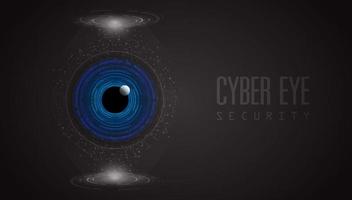 Modern Cybersecurity Technology Background with Eye vector