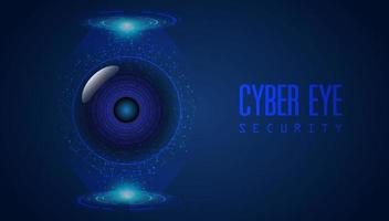 Modern Cybersecurity Technology Background with Eye vector