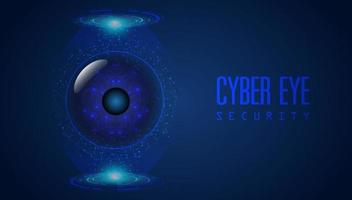 Modern Cybersecurity Technology Background with Eye vector