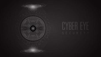 Modern Cybersecurity Technology Background with Eye vector