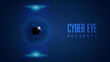 Modern Cybersecurity Technology Background with Eye vector