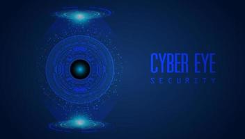 Modern Cybersecurity Technology Background with Eye vector