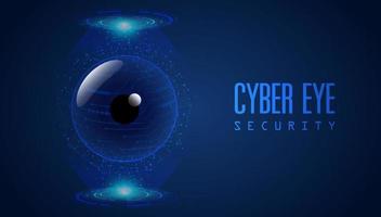 Modern Cybersecurity Technology Background with Eye vector