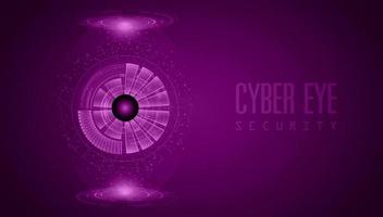 Modern Cybersecurity Technology Background with Eye vector