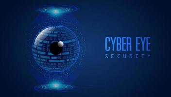 Modern Cybersecurity Technology Background with Eye vector