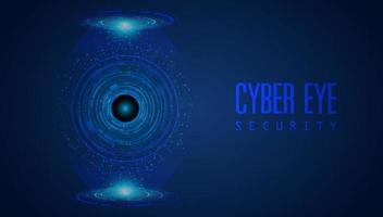 Modern Cybersecurity Technology Background with Eye vector