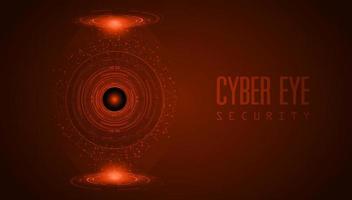 Modern Cybersecurity Technology Background with Eye vector