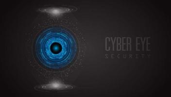 Modern Cybersecurity Technology Background with Eye vector