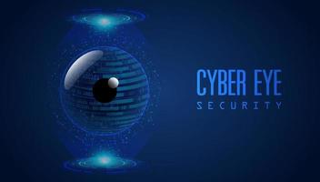 Modern Cybersecurity Technology Background with Eye vector