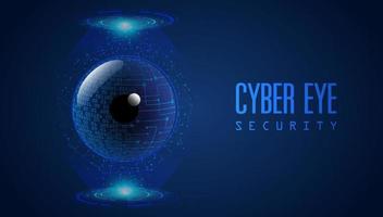 Modern Cybersecurity Technology Background with Eye vector